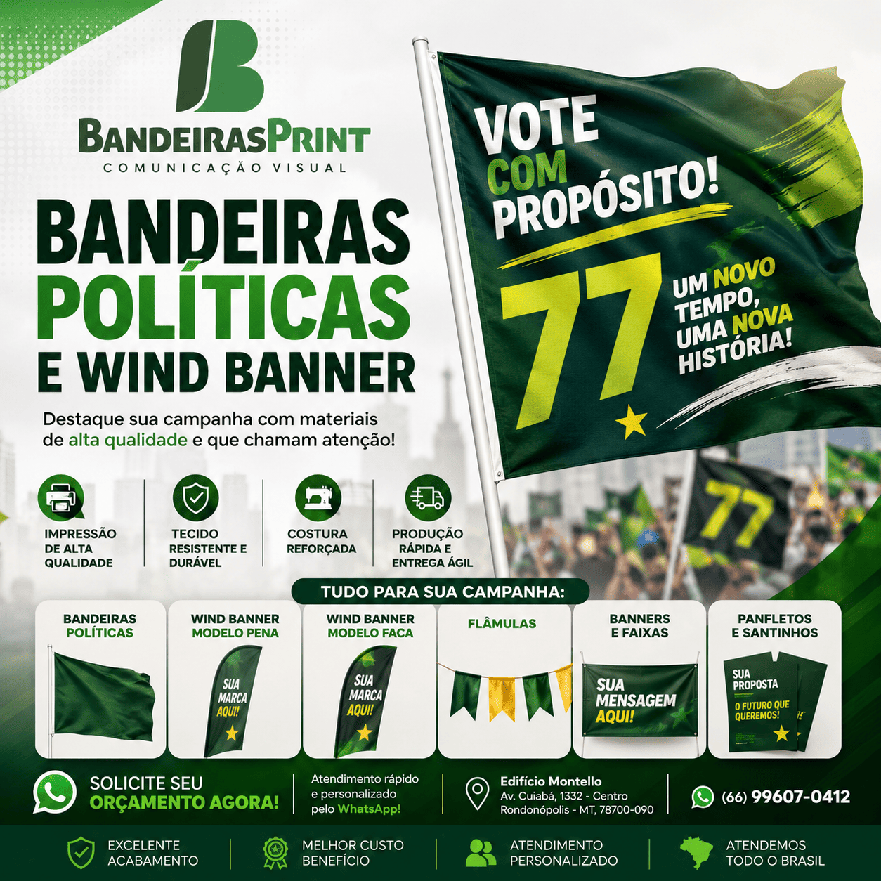 Aumente a Visibilidade com Bandeiras Print